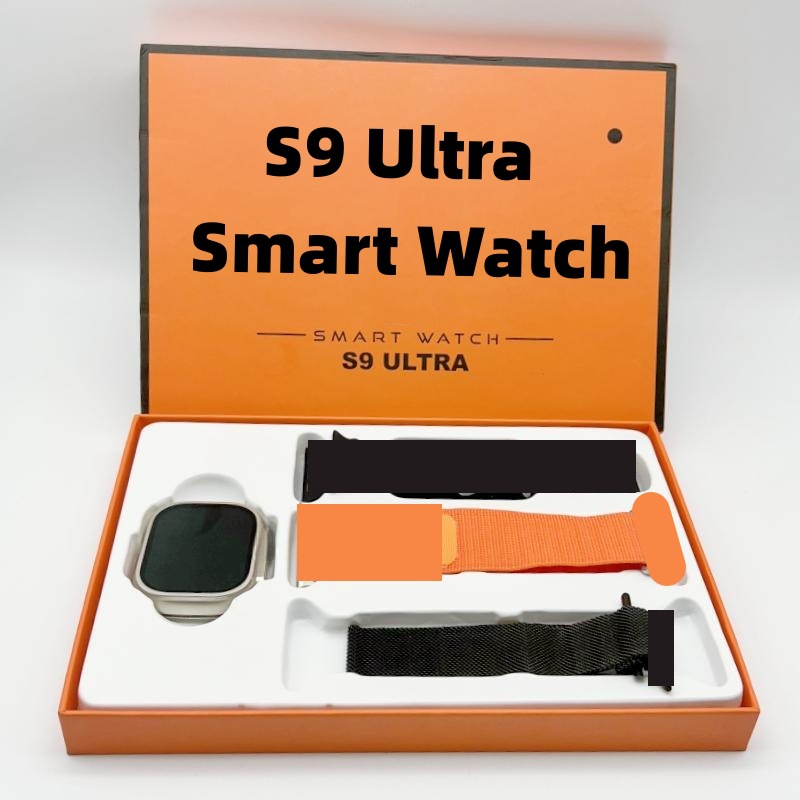 New Cross border S9 Ultra Smart Watch 3-Strap Large Gold Watch Steel Strap H9 Y10 S9 Smart Watch