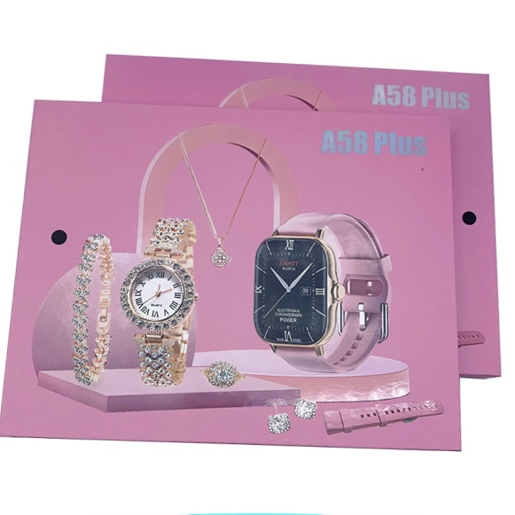 A58plus smart watch with brick inlaid women's watch, 8-in-1 Bluetooth call watch, heart rate exercise meter, step watch