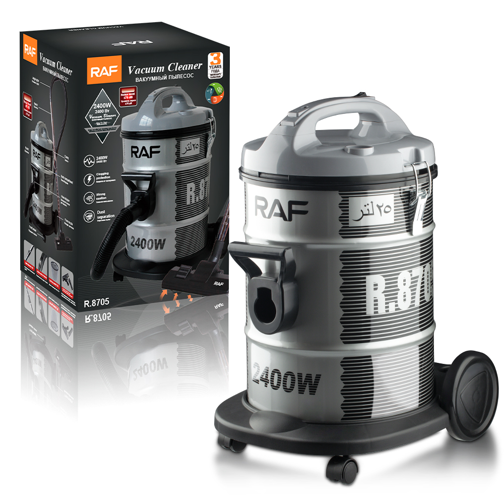 RAF European standard cross-border dry 25L vacuum cleaner for home and hotel use, super strong suction power, high-power handheld bucket vacuum cleaner R.8705 details Picture