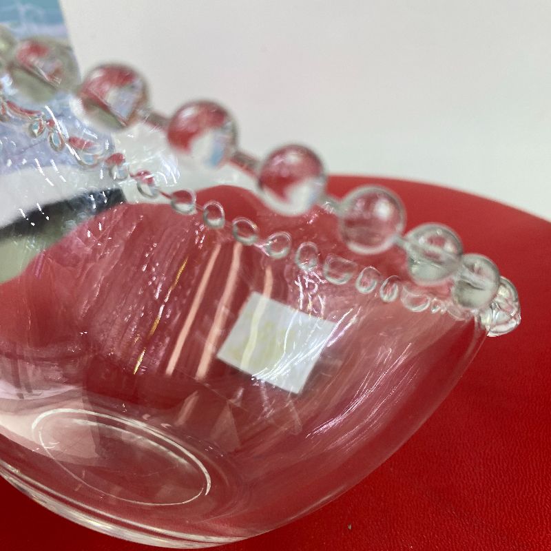 ins珠边玻璃碗甜品冰淇淋雪糕碗糖水点心沙拉水果碗酱碟油碟客厅产品图