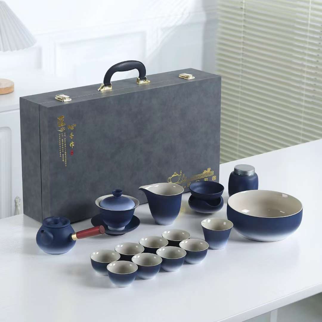 日用百货茶具系列 粗陶渐变釉茶具套装详情图10