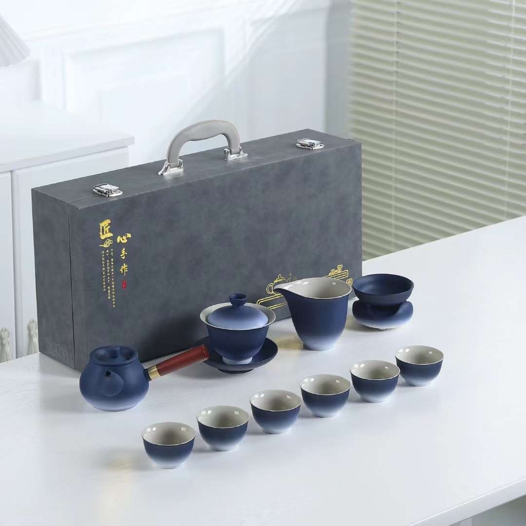 日用百货茶具系列 粗陶渐变釉茶具套装详情图7
