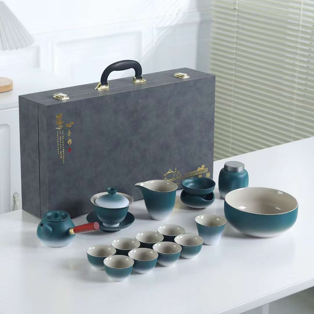 日用百货茶具系列 粗陶渐变釉茶具套装详情图9