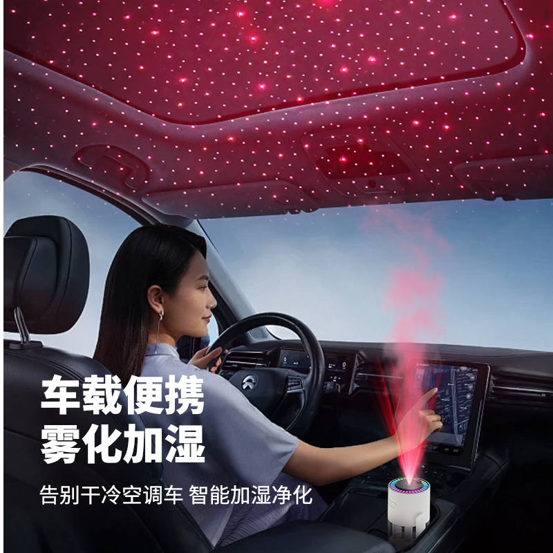 Starry Sky Top Shaking Head Humidifier, Car atmosphere Projection Humidifier, Silent Air Atomizer, Aromatherapy Humidifier Item Picture