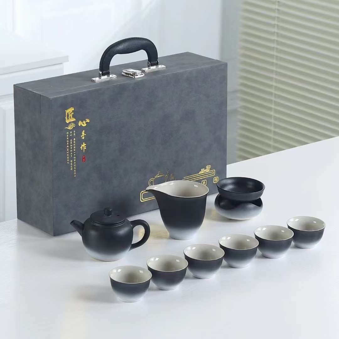 日用百货茶具系列 粗陶渐变釉茶具套装详情图4