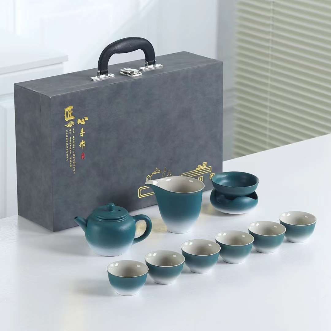 日用百货茶具系列 粗陶渐变釉茶具套装详情图3