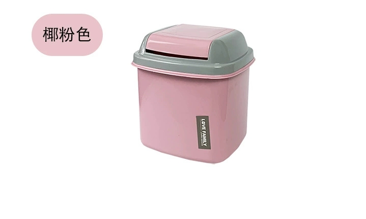 J122-JM9416 desktop flip-top mini trash can, plastic storage bucket, storage bucket, handheld paper basket storage detail image 5