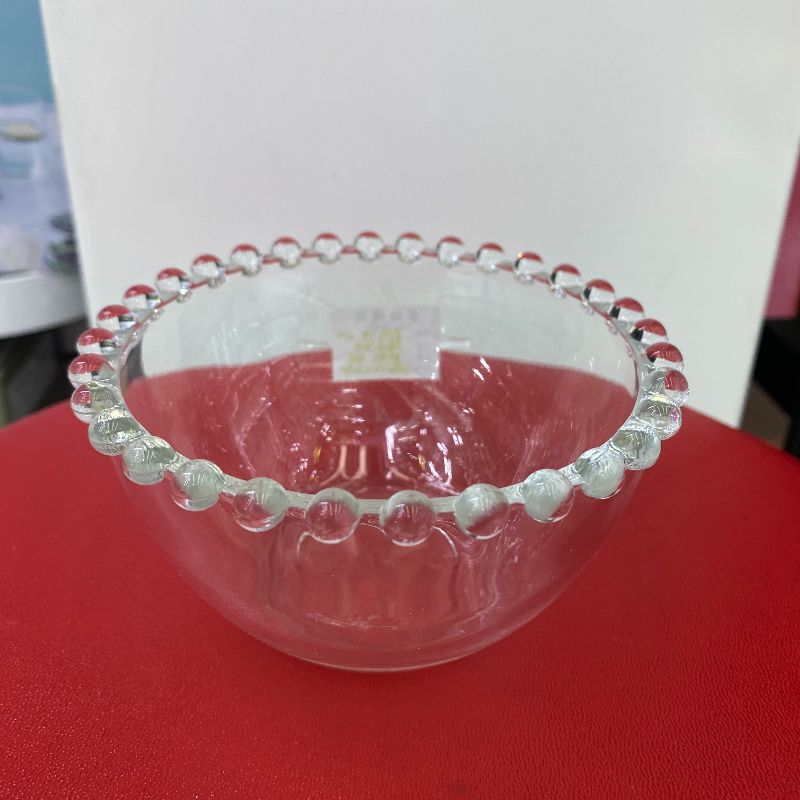 ins珠边玻璃碗甜品冰淇淋雪糕碗糖水点心沙拉水果碗酱碟油碟客厅细节图