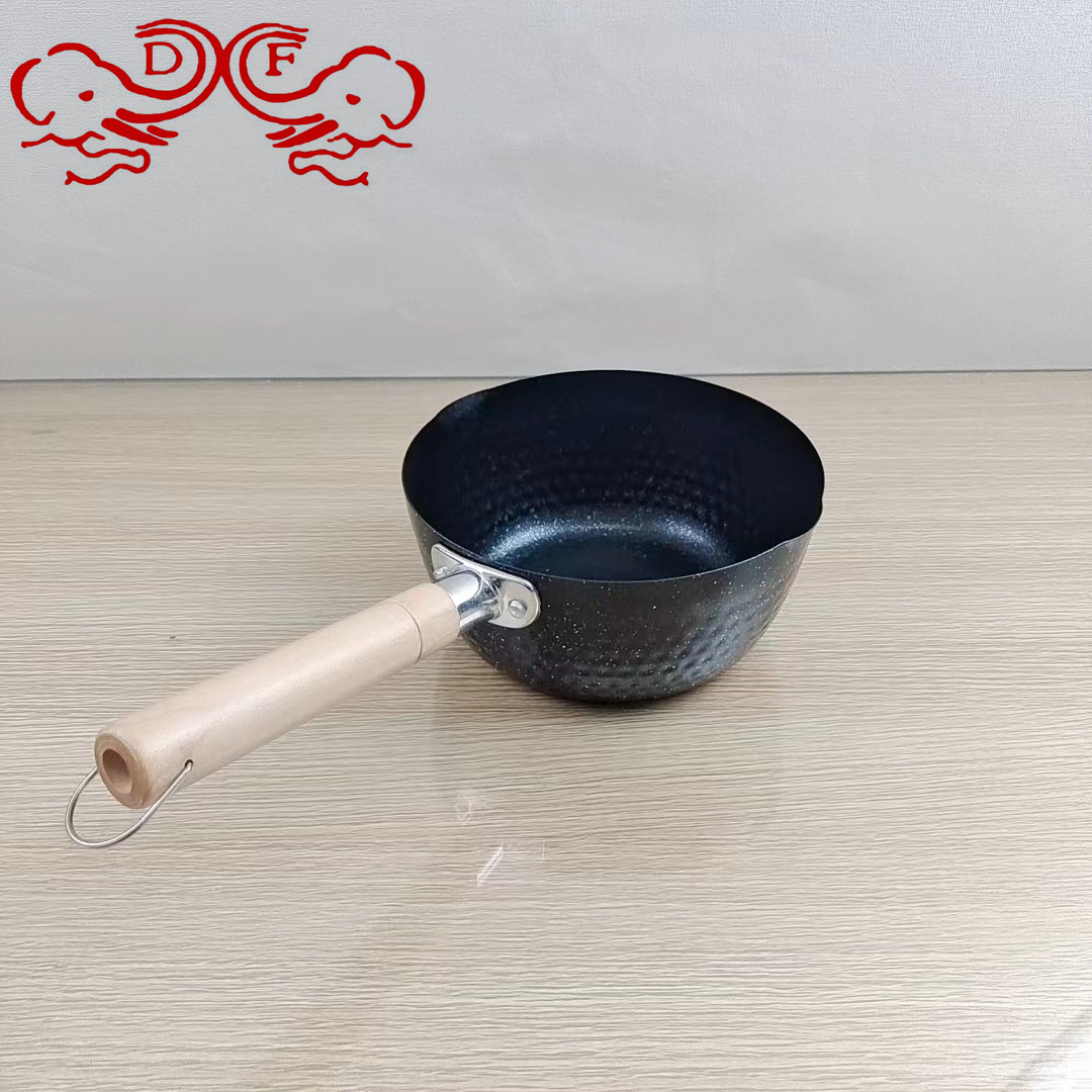 DF99425 Household Japanese-style tourmaline snow flat pot, snowflake pot, instant noodle pot, induction cooker, small milk pot, small soup pot, DF TRADINGHOUSE details Picture