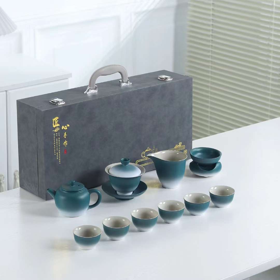 日用百货茶具系列 粗陶渐变釉茶具套装详情图8