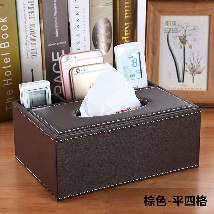 欧式创意多功能纸巾盒 长方形车载皮质抽纸盒 家用皮革纸巾盒批发 详情图6