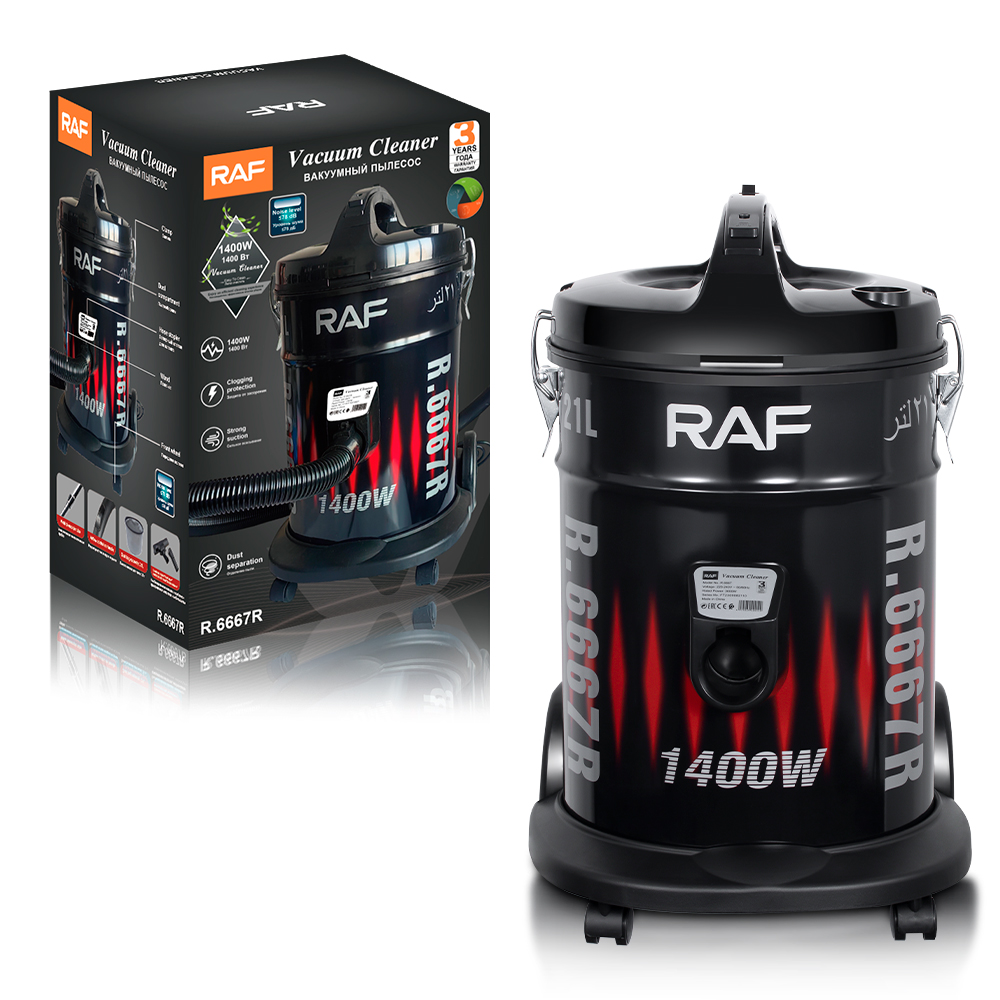 RAF European standard cross-border dry Vacuum cleaner, home and hotel super strong suction power, high-power handheld bucket vacuum cleaner R.6667 Application Scenario