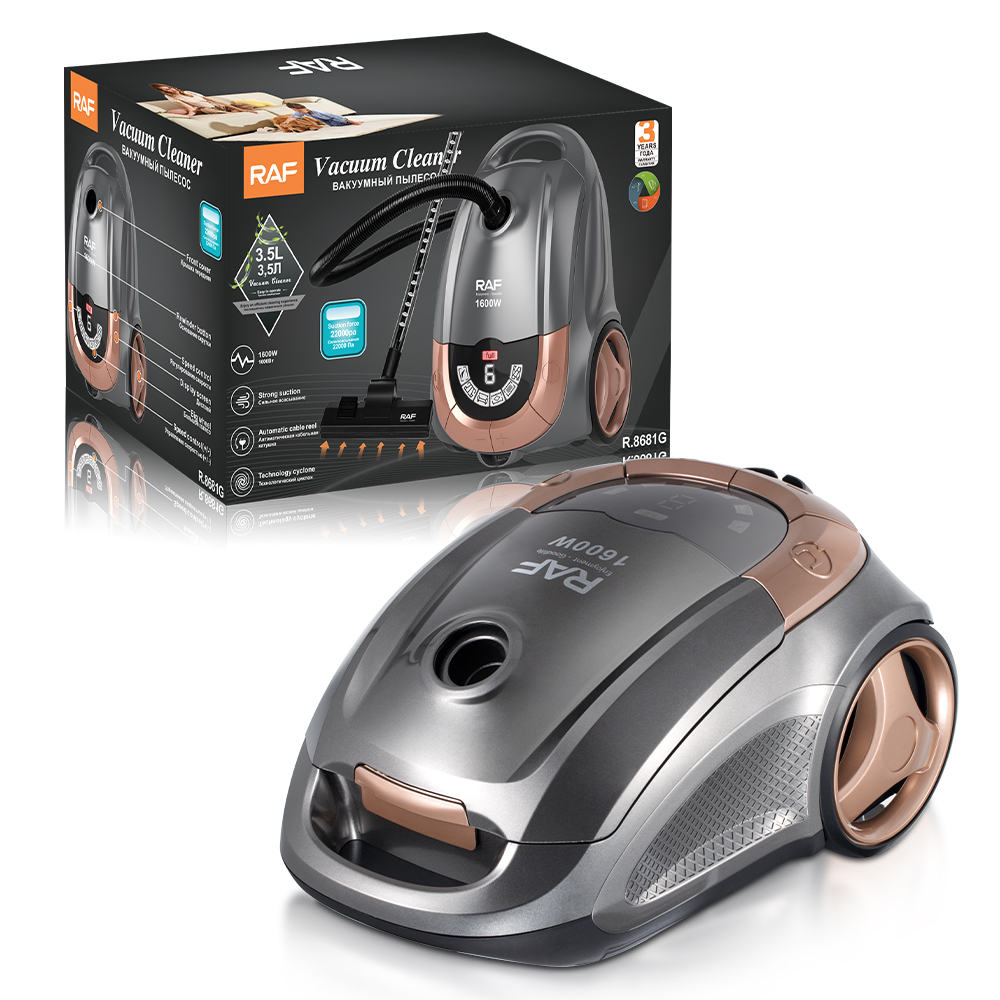 RAF European standard cross-border 3.5L vacuum cleaner, household high-suction power dust removal vacuum cleaner, handheld powerful horizontal vacuum cleaner R.8681 Application Scenario