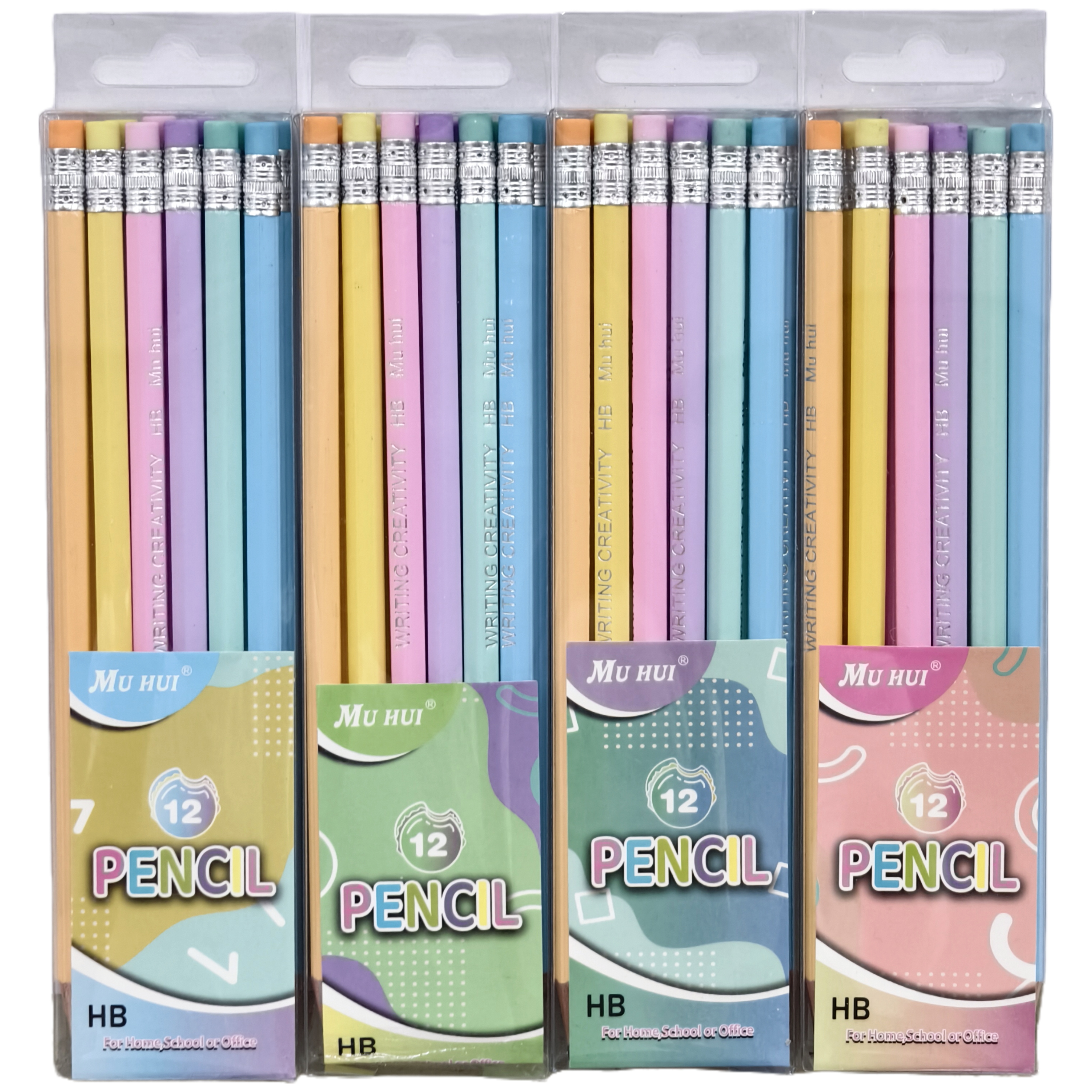 Muhui Macaron Color HB pencils, specially designed for primary school students' exams and children's kindergartens, 12-piece set Item Picture