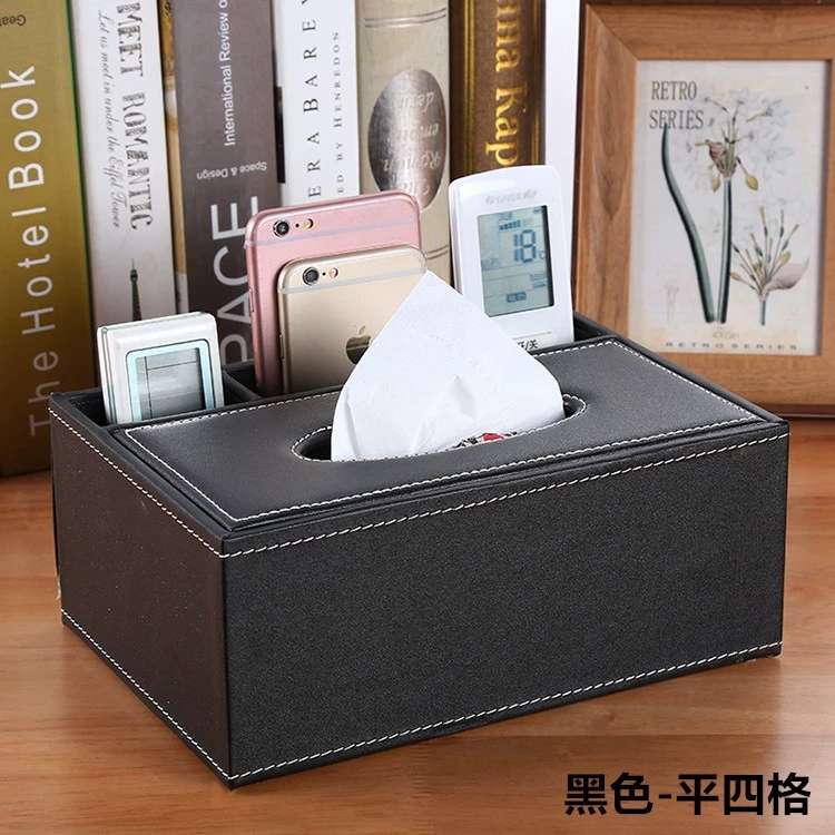 欧式创意多功能纸巾盒 长方形车载皮质抽纸盒 家用皮革纸巾盒批发 详情图5