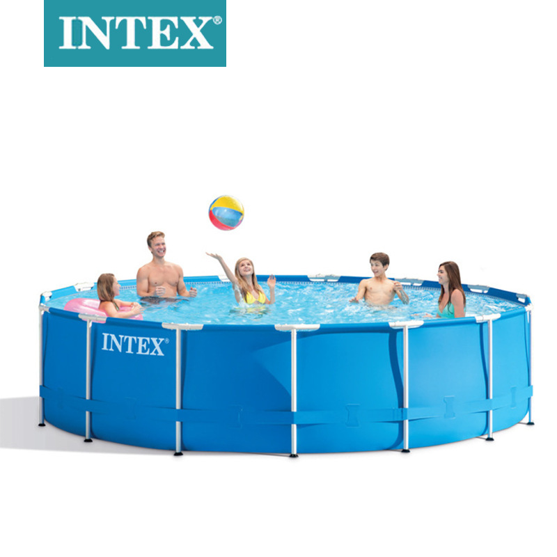 INTEX28212 Family water play pool, 12-foot circular pipe frame water pool, outdoor bracket water pool, thickened with filter pump Specification image