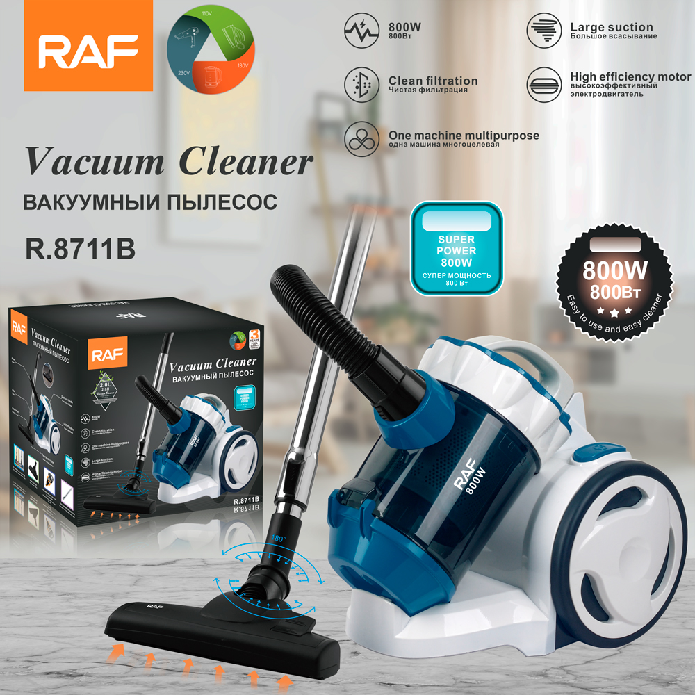 RAF European standard cross-border vacuum cleaner, household high suction power dust removal vacuum cleaner, handheld powerful horizontal vacuum cleaner R.8711 full figure