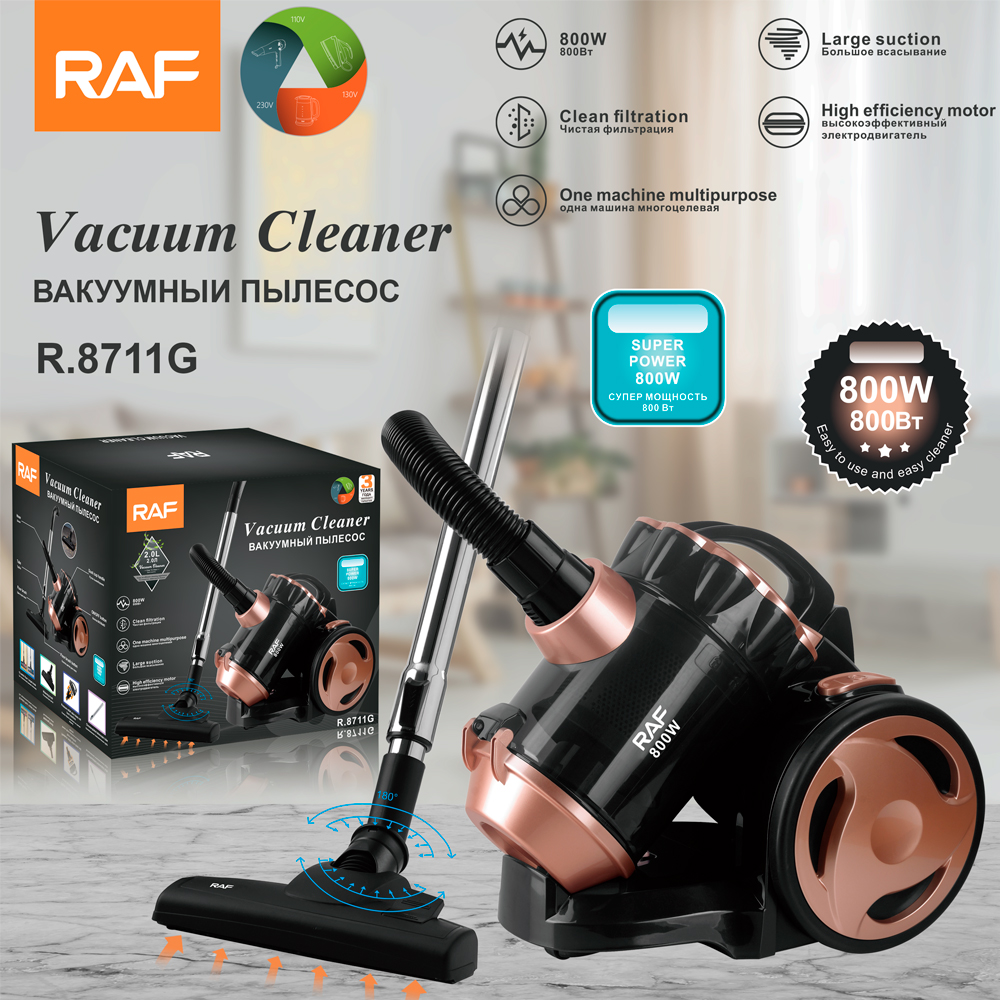 RAF European standard cross-border vacuum cleaner, household high suction power dust removal vacuum cleaner, handheld powerful horizontal vacuum cleaner R.8711 details Picture