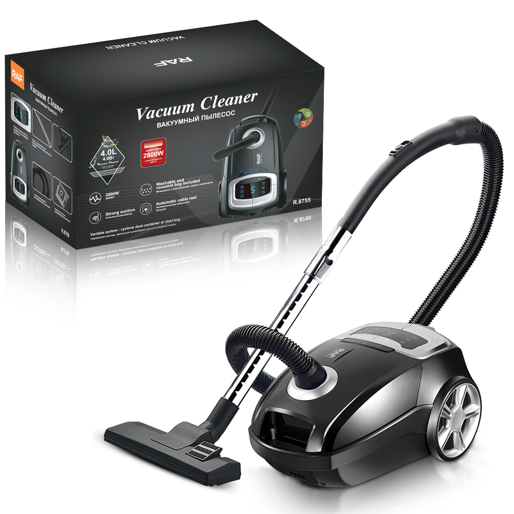 RAF European standard cross-border high suction power digital display electronic screen vacuum cleaner, high-power handheld powerful portable R.8755 details Picture