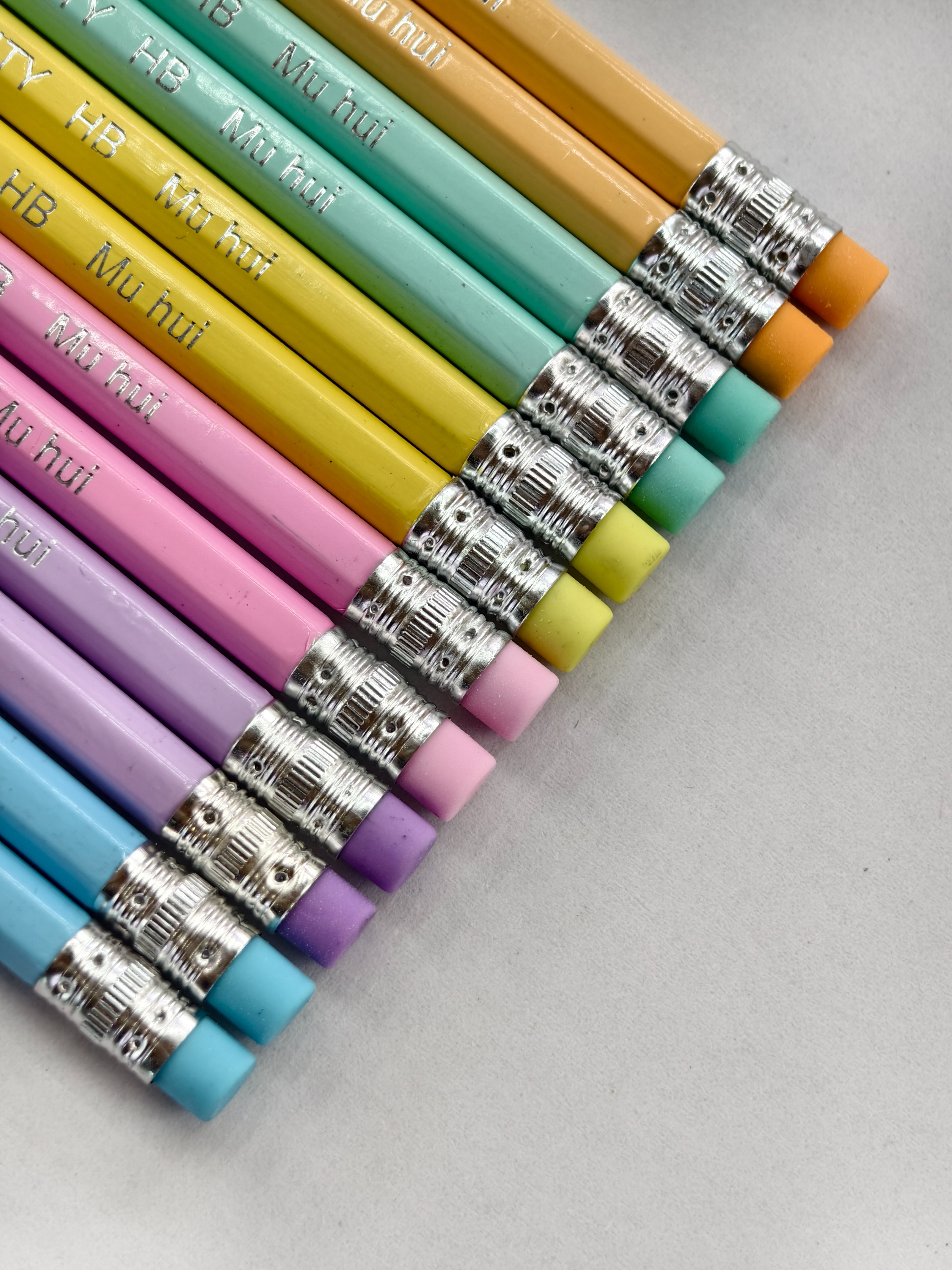 Muhui Macaron Color HB pencils, specially designed for primary school students' exams and children's kindergartens, 12-piece set Specification drawing