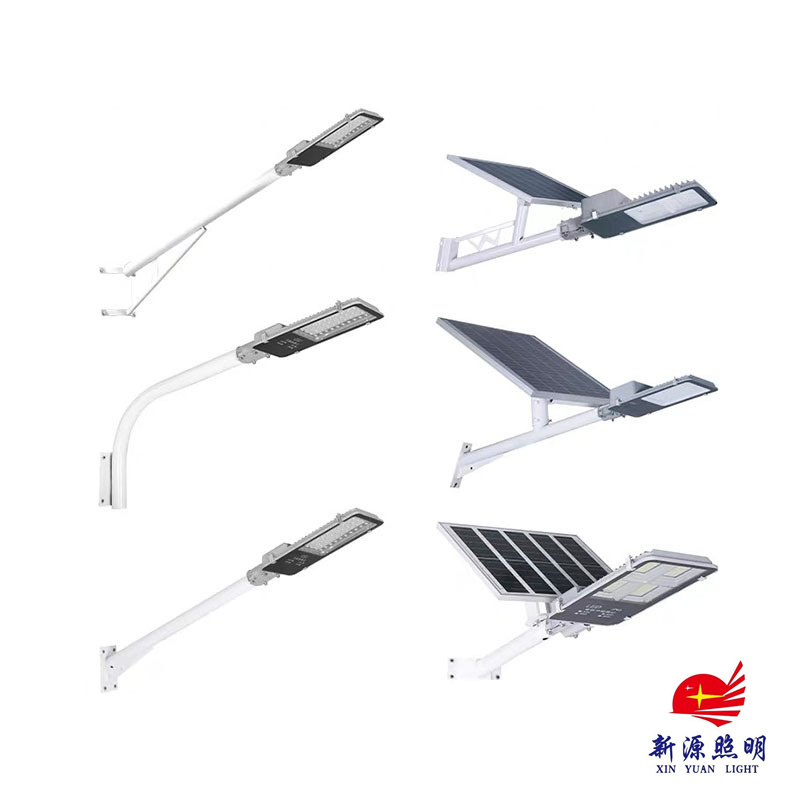 Fábrica de suministro directo led nuevo rural 1 metro al aire libre de succión solar pared holder pole ultra brillante ingeniería estilo pick arm lámpara de calle completo Item Picture