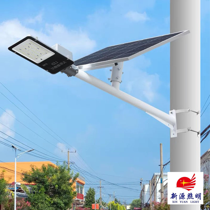 Fábrica de suministro directo led nuevo rural 1 metro al aire libre de succión solar pared holder pole ultra brillante ingeniería estilo pick arm lámpara de calle completo details Picture