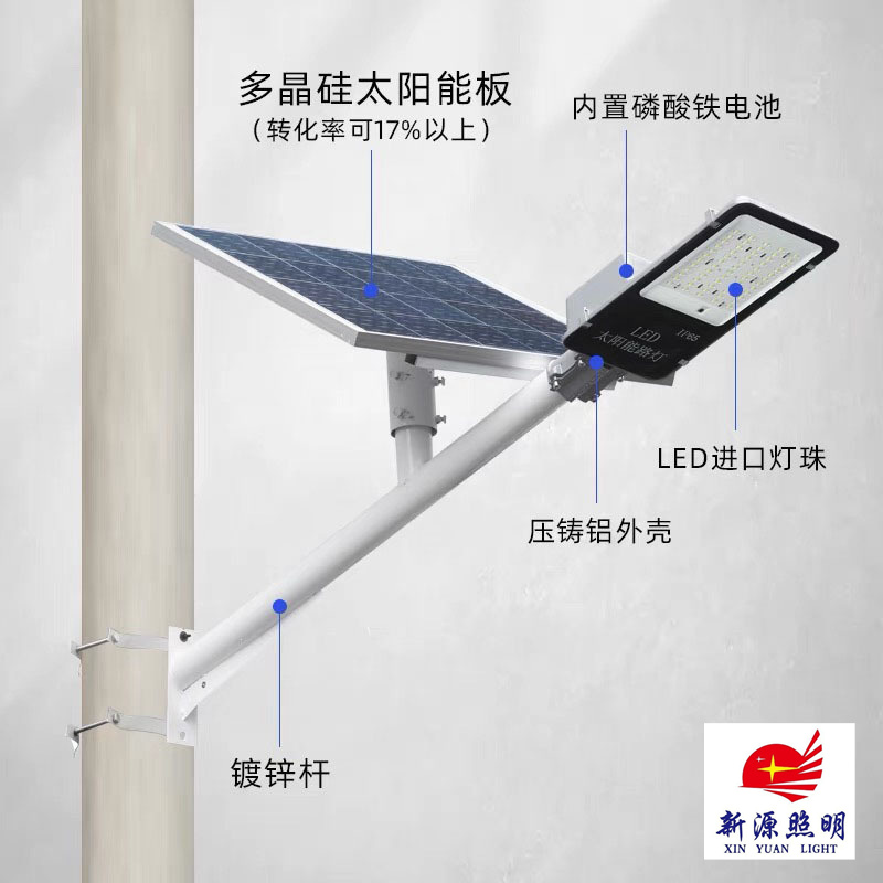 Fábrica de suministro directo led nuevo rural 1 metro al aire libre de succión solar pared holder pole ultra brillante ingeniería estilo pick arm lámpara de calle completo Application Scenario