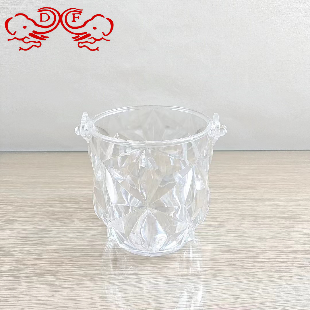 DF99338 acrylic ice bucket, bar, KTV plastic ice bucket, transparent diamond ice granule bucket, Champagne bucket, Beer bucket, DF TRADINGHOUSE Item Picture