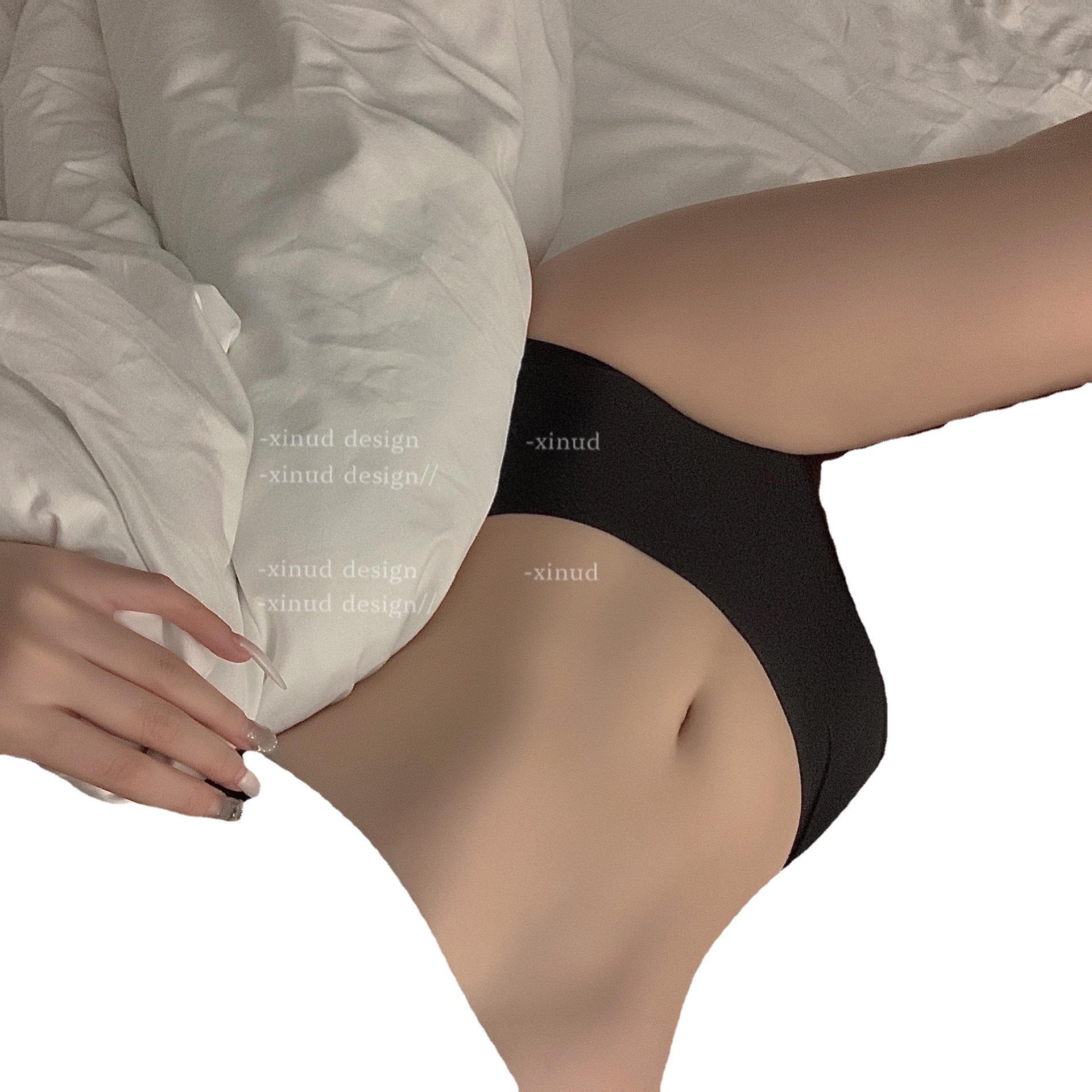 "Japanese invisible feel!" Super seamless * Summer ice Silk thin, nude, high-waisted, hip-lifting shorts and underpants Item Picture