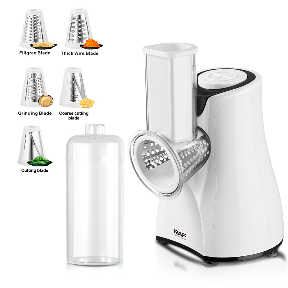 RAF European Standard cross-border household meat grinder, small electric slicer, multi-functional cheese grater, salad machine R.3401 Application Scenario