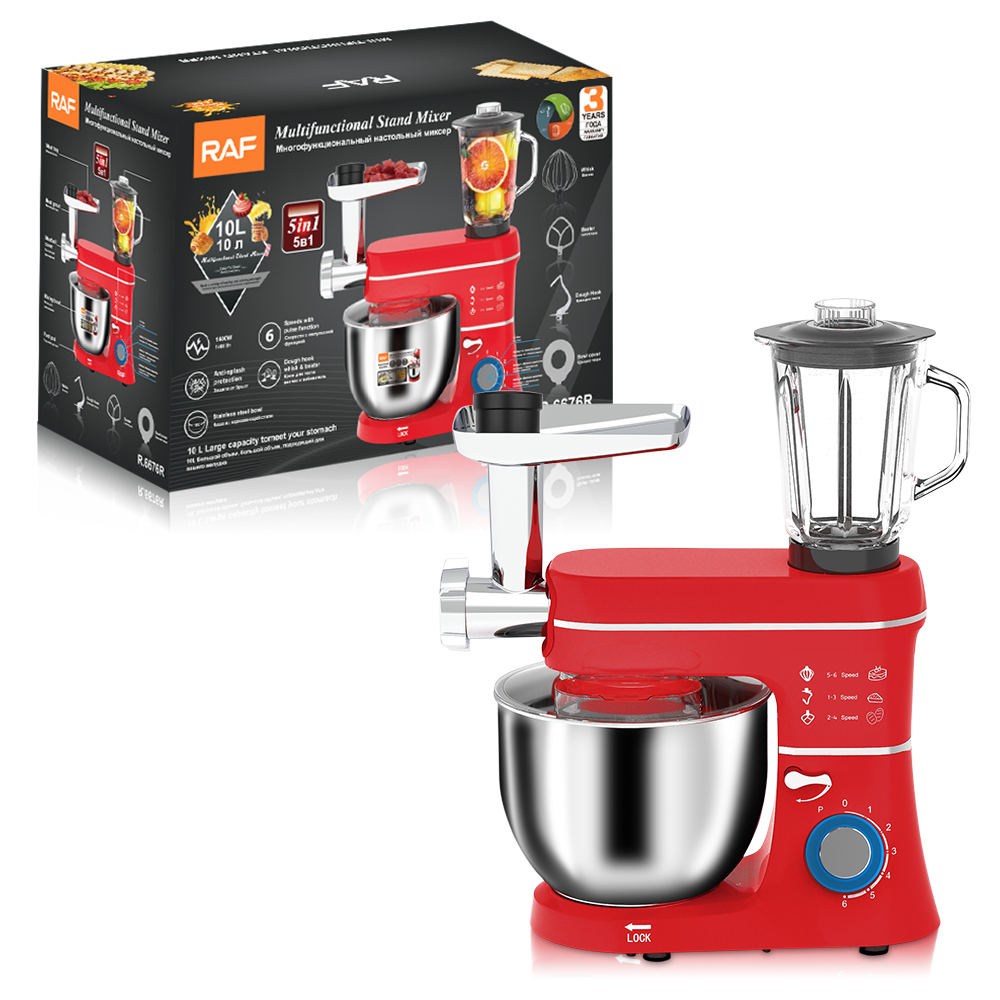 RAF European standard cross-border three-in-one chef machine, multi-functional dough mixer, household meat grinder, juicer, food processor R.6676 Application Scenario