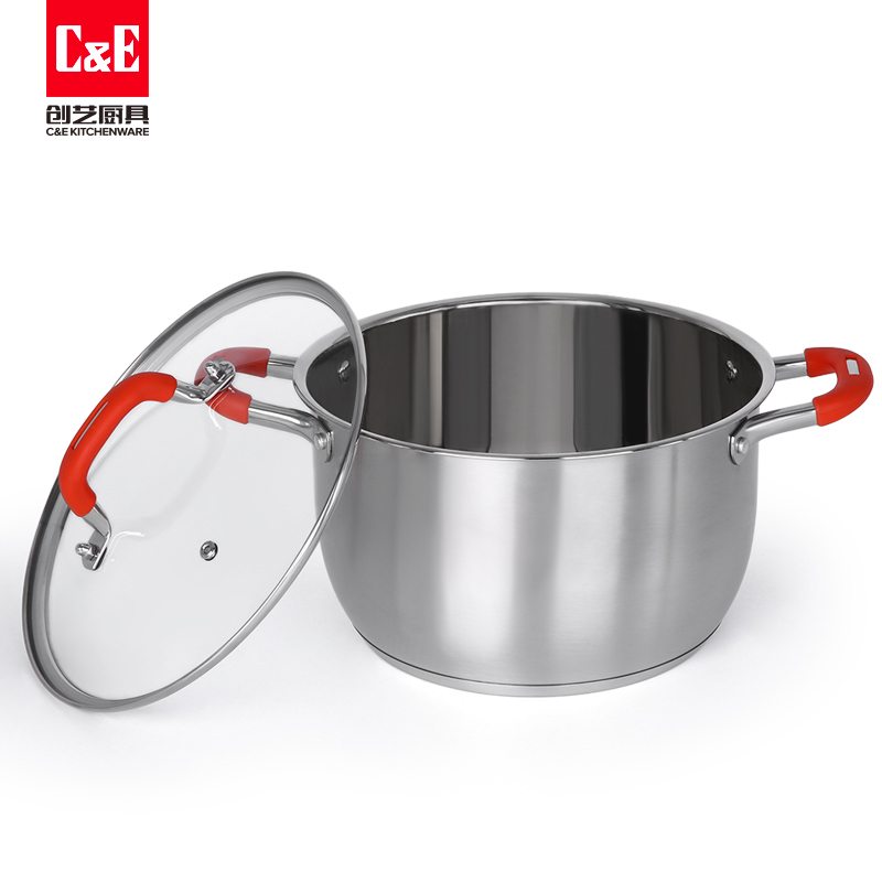 C&E Creative Steamer 304 stainless steel, double-layer multi-functional pot with top steaming and bottom boiling, large capacity, kitchenware for home use details Picture