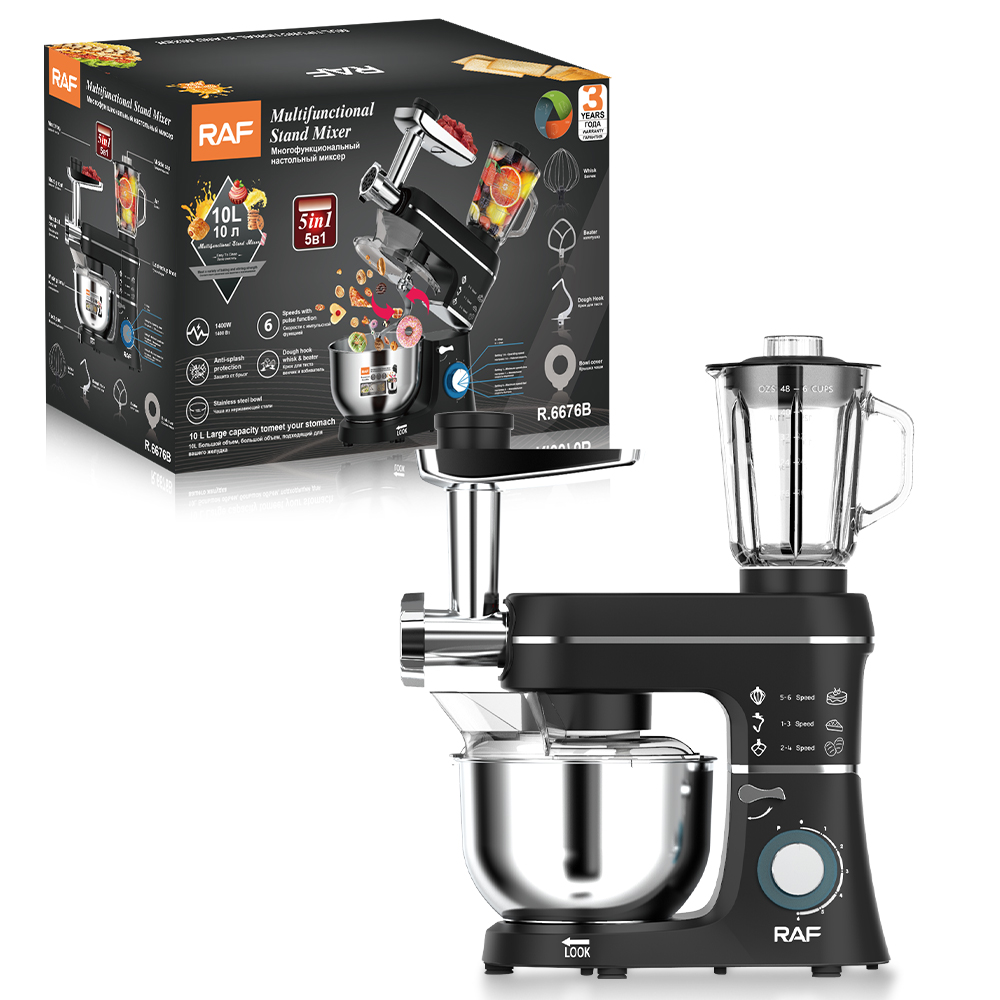 RAF European standard cross-border three-in-one chef machine, multi-functional dough mixer, household meat grinder, juicer, food processor R.6676 Specification drawing