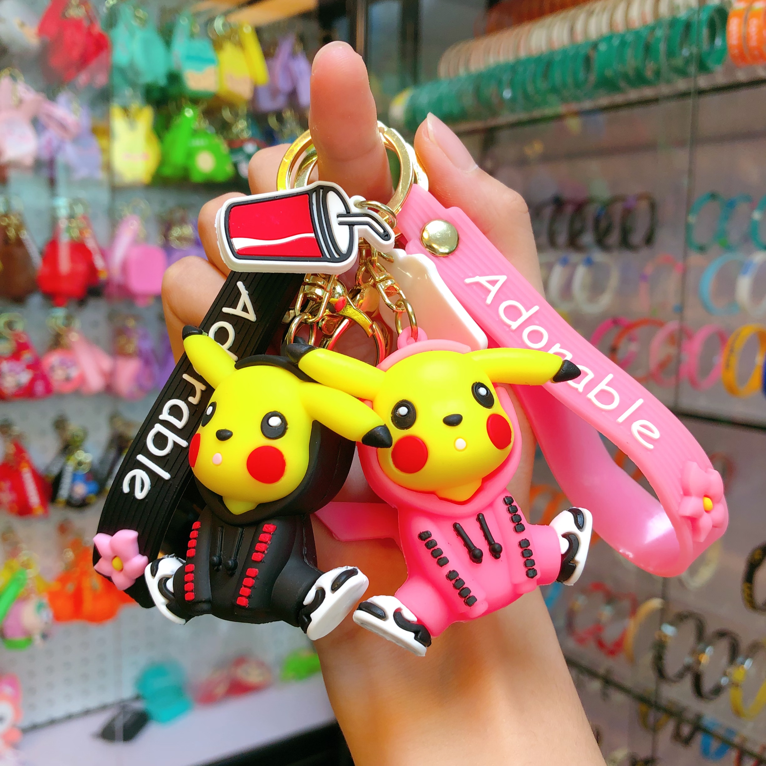 Cartoon hoodie, Pikachu keychain pendant, Pokemon figurine couple, ins car schoolbag gift pendant, cartoon hoodie, Pikachu keychain pendant, Pokemon figurine couple, ins car schoolbag gift details Picture