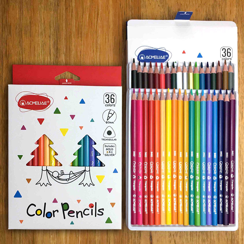 ACMELIAE 9402-36 color high quality triangular Color Pencil full figure