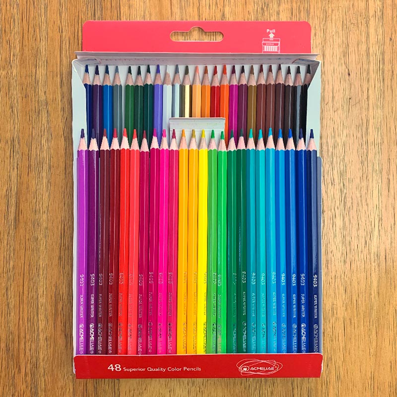 ACMELIAE 9403-48 colors Hexagonal Color Pencil Set details Picture