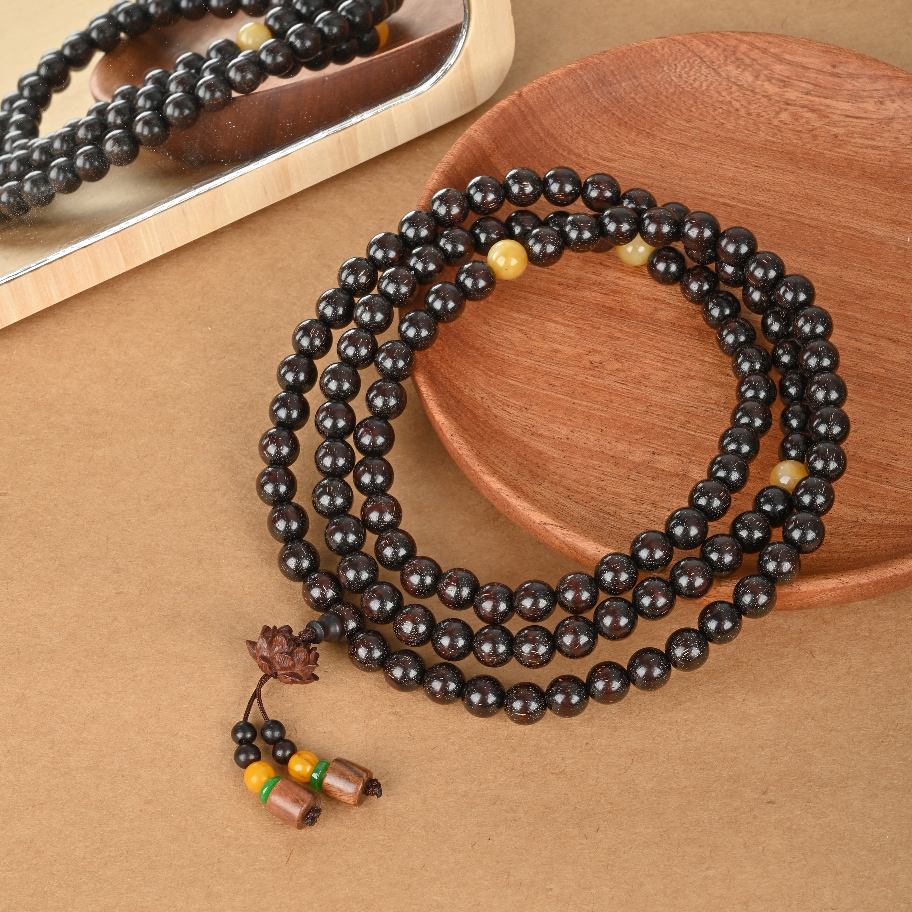 Rosewood Bracelet Single Ring Female Buddhist Beads Beads String Scenic Spot Hot Jewelry Wholesale details Picture
