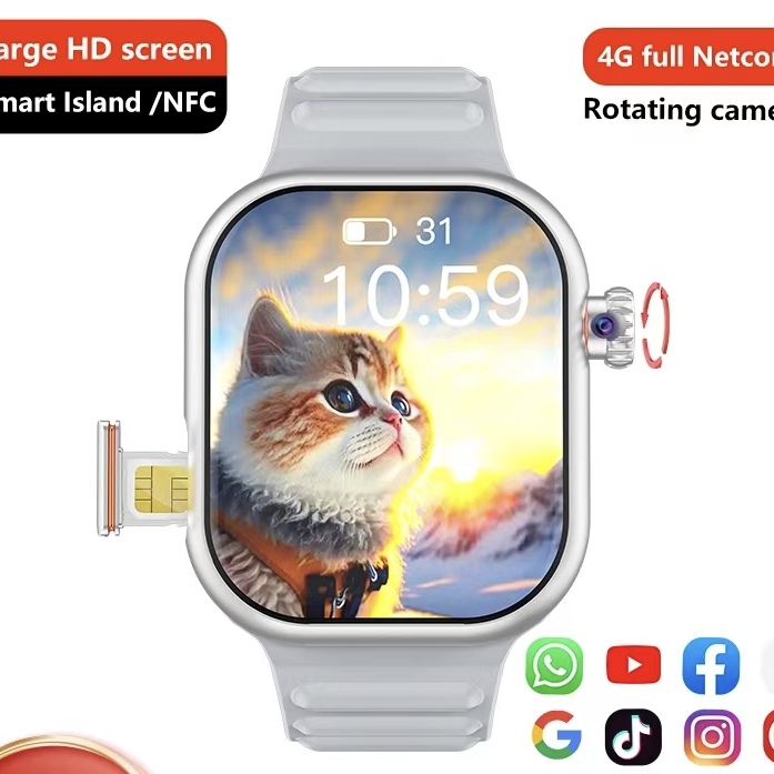 Full network 4G card B29 smart watch AMOLED high-definition large screen+rear camera IP67 all zinc body full figure