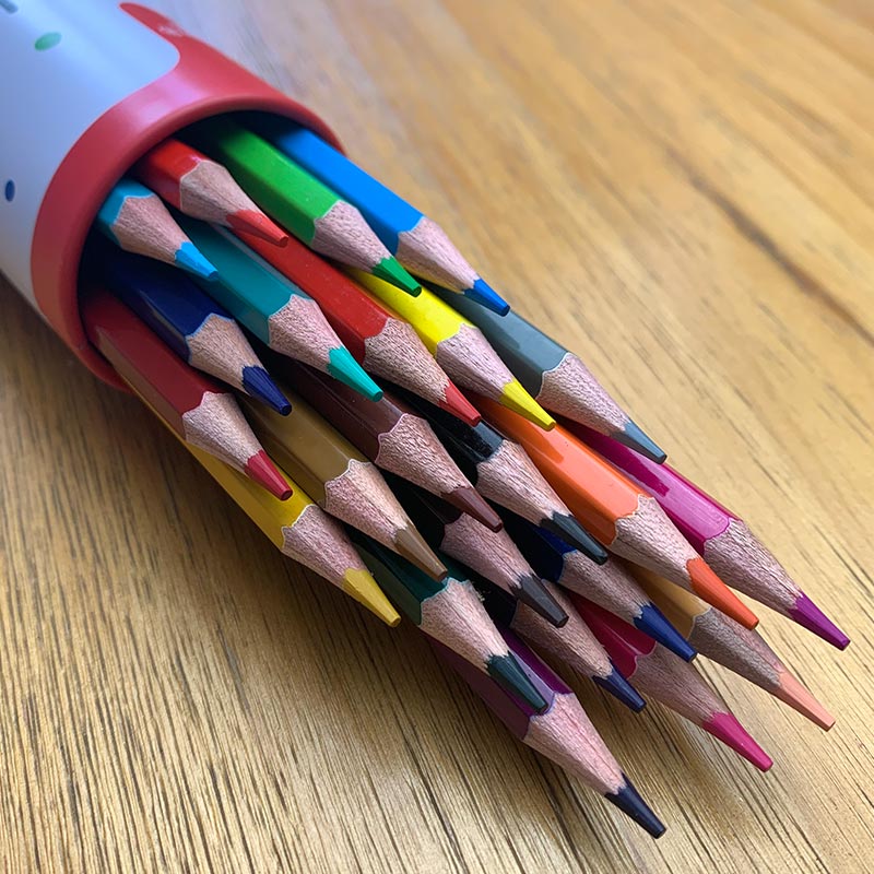 ACMELIAE7" 24C Super Quality Color Pencil Metal Tube-Hexagon Specification drawing