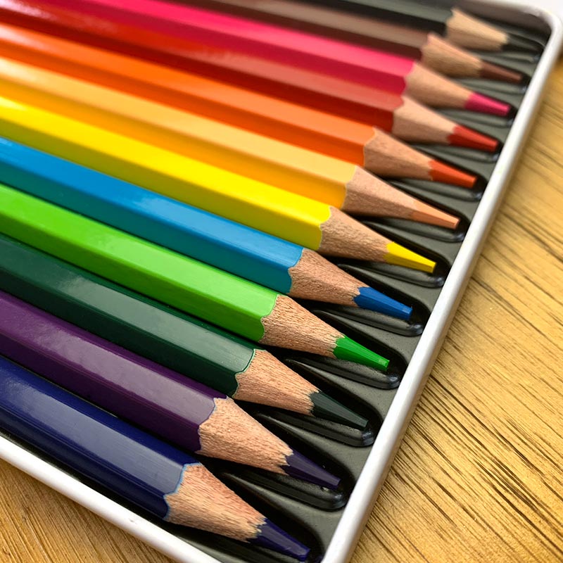 ACMELIAE 12C Super Quality Color Pencil Metal Box 9800-12 Specification drawing