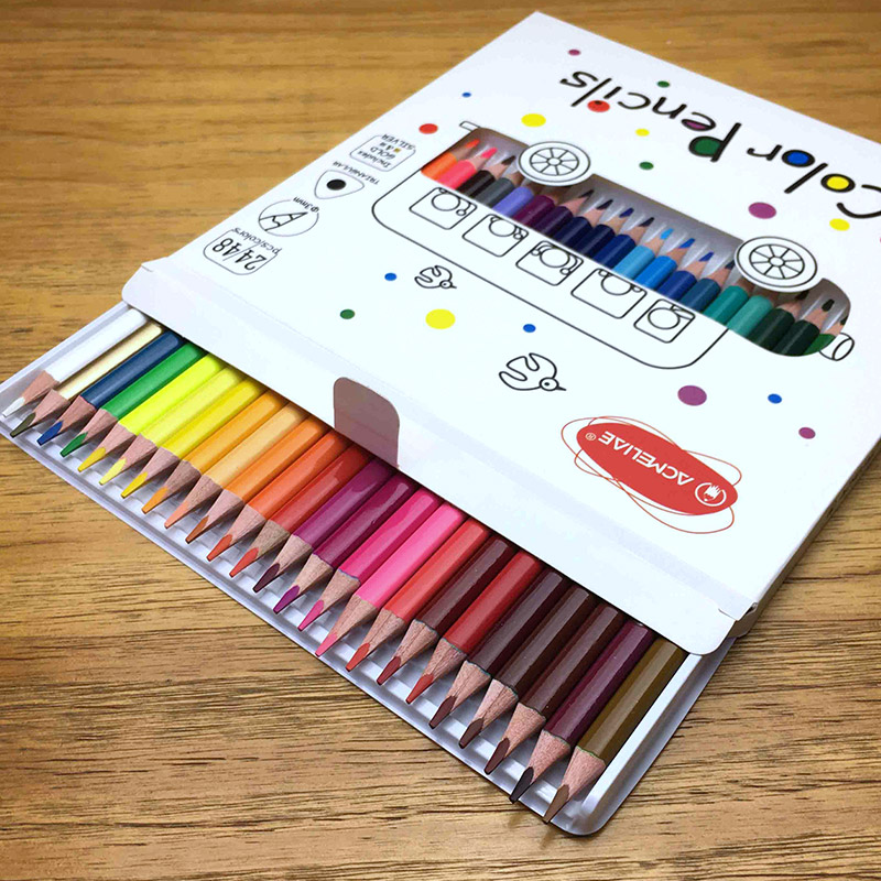 ACMELIAE24PCS/48C Super Quality Bi-Color Pencil - Triangular Specification drawing