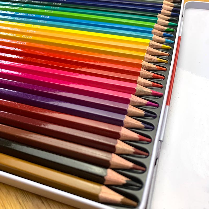 ACMELIAE 9800-24 High Quality Color Pencil Metal Box 24color Specification drawing