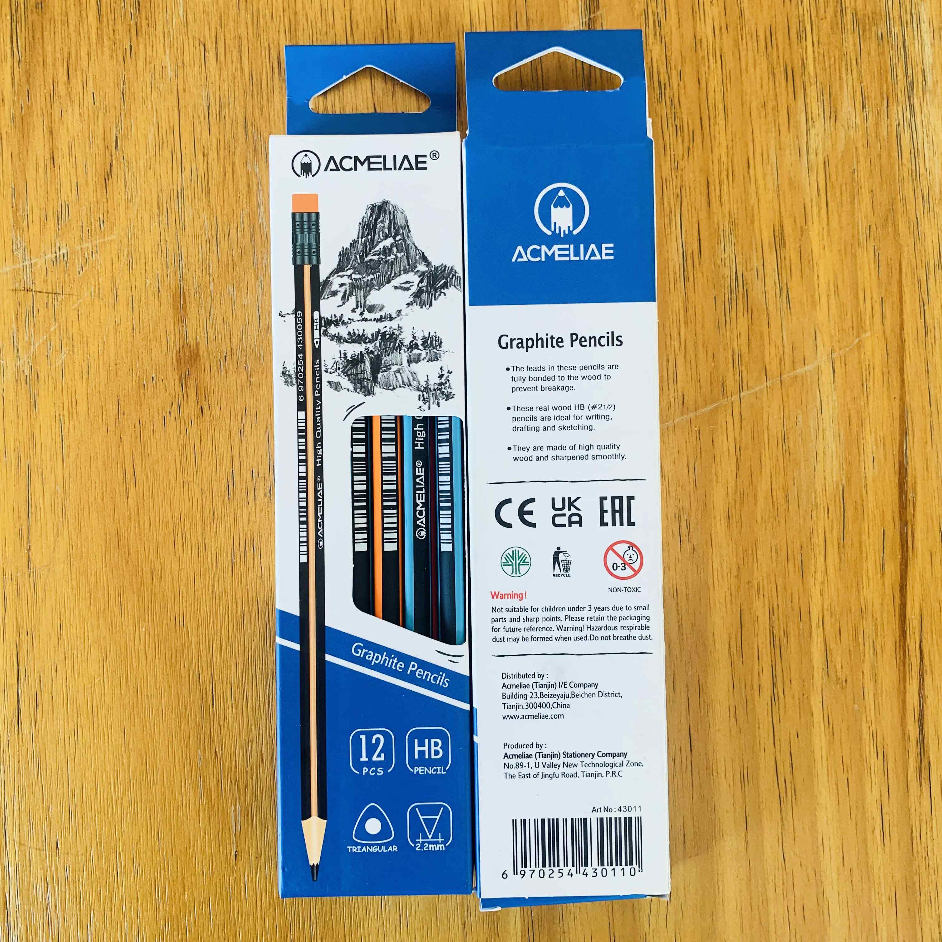 ACMELIAE 12 PCS HB pencil sharpened/ with eraser 43011 details Picture