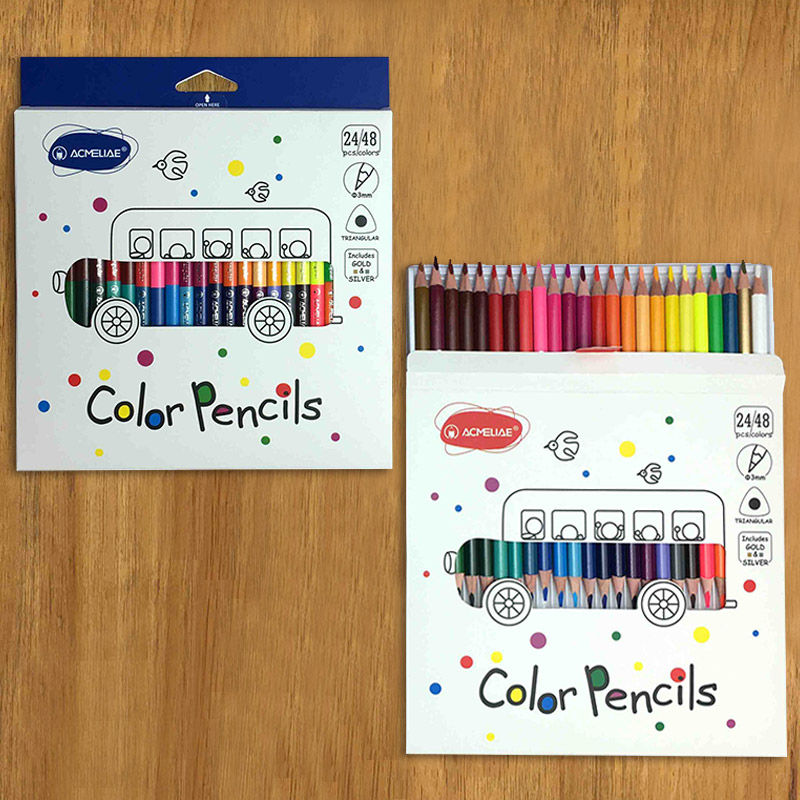 ACMELIAE24PCS/48C Super Quality Bi-Color Pencil - Triangular details Picture