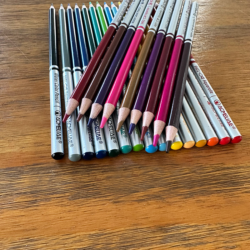 ACMELIAE 7" 24C Super Quality Aquarelle Color Pencil Specification drawing