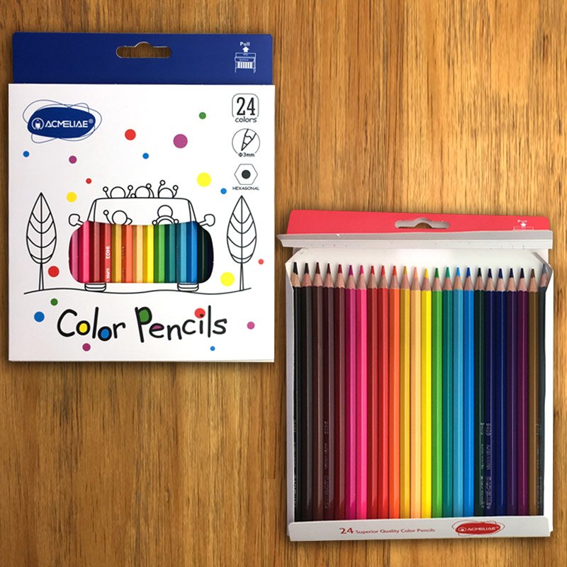 ACMELIAE 24 colors Hexagonal Color Pencil 9403-24 details Picture