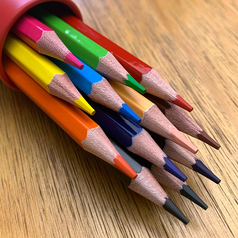 ACMELIAE7" 12C Super Quality Color Pencil Metal Tube-Hexagon Specification drawing