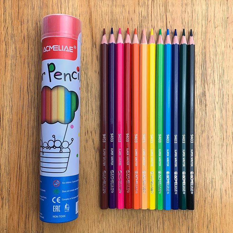 ACMELIAE7" 12C Super Quality Color Pencil Metal Tube-Hexagon full figure
