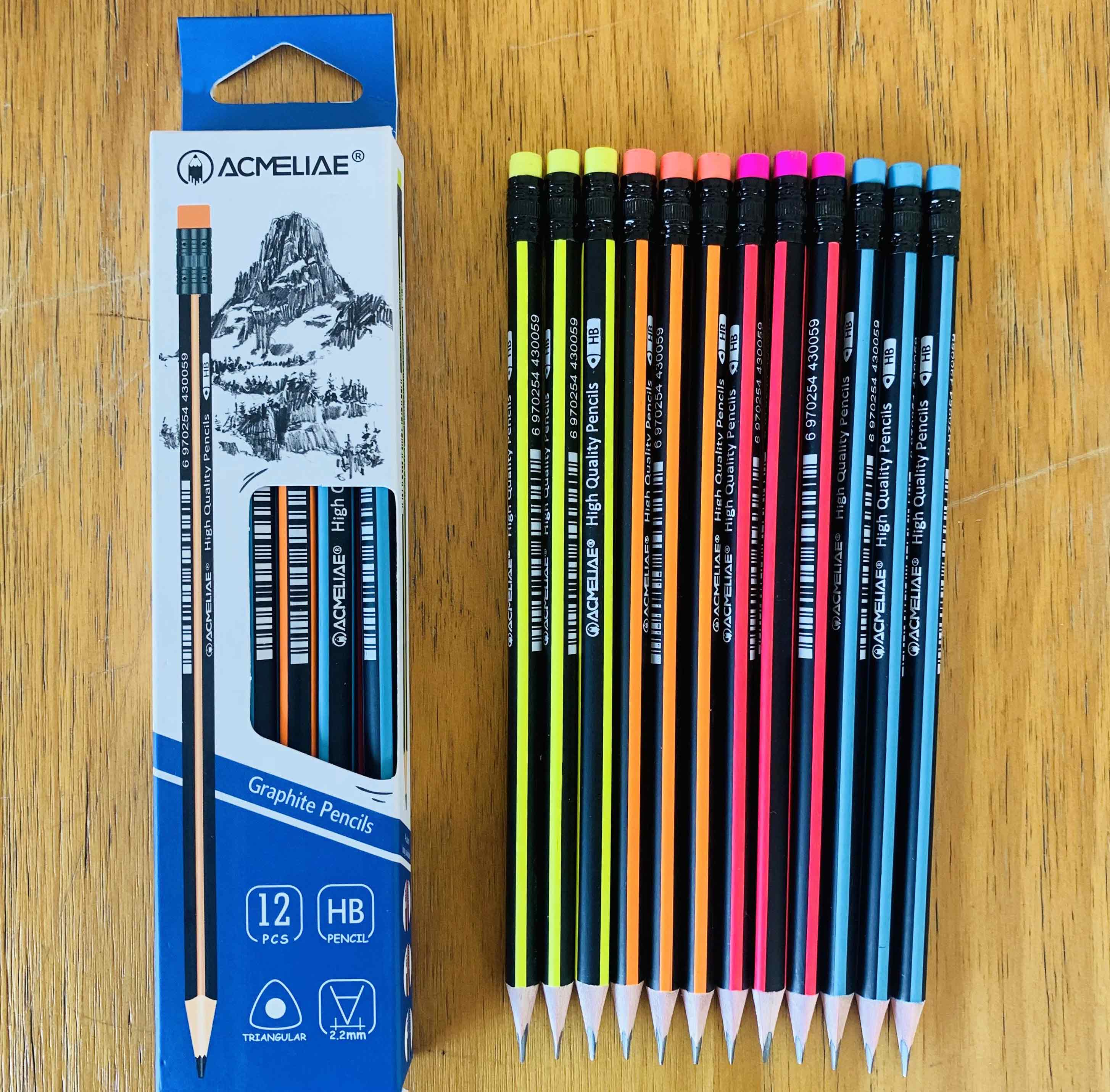 ACMELIAE 12 PCS HB pencil sharpened/ with eraser 43011 full figure