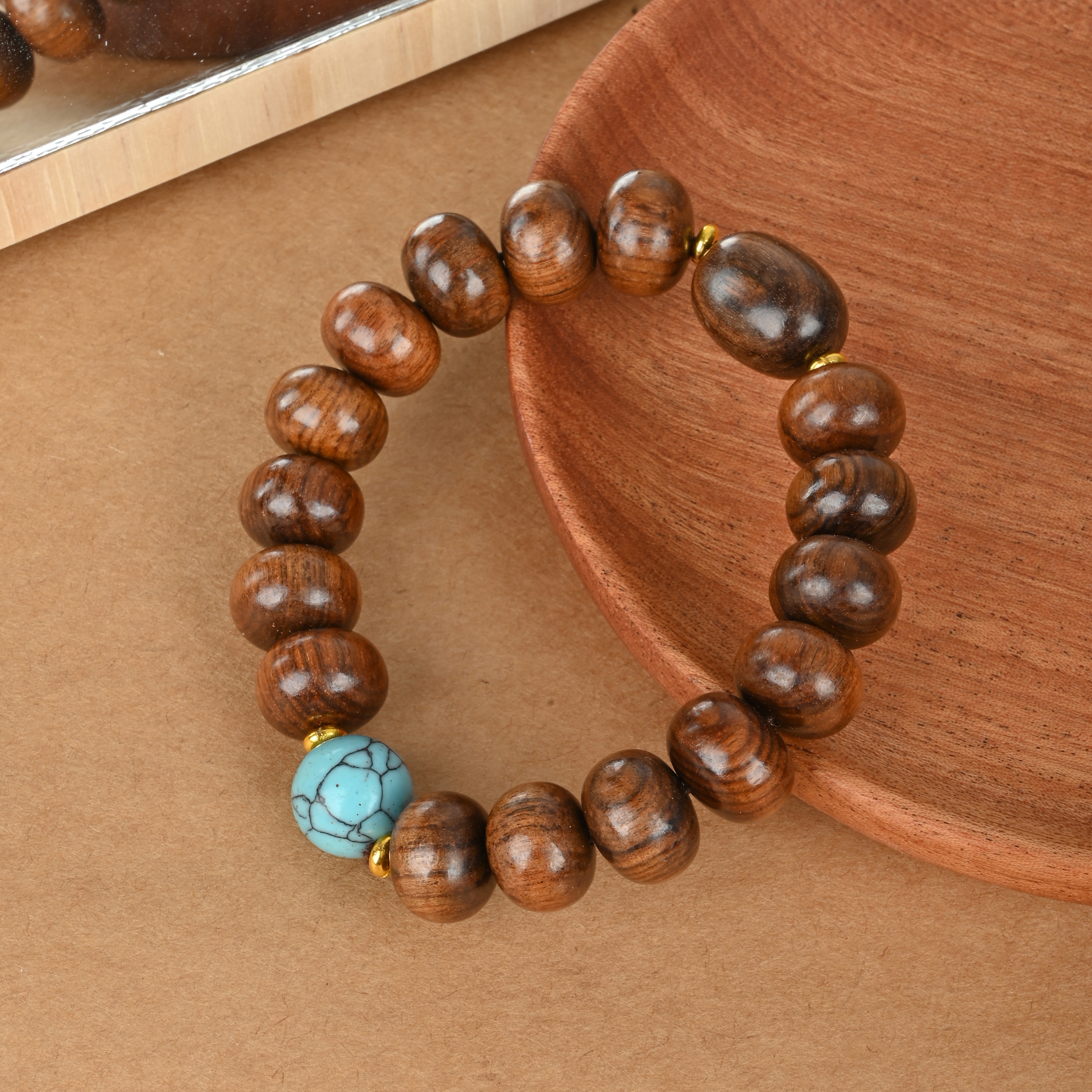 Flower Pear Buddhist Beads Bracelet Wooden Bracelet Craft Gifts Full Grain Flower Pear Rosary Play Wholesale Specification drawing